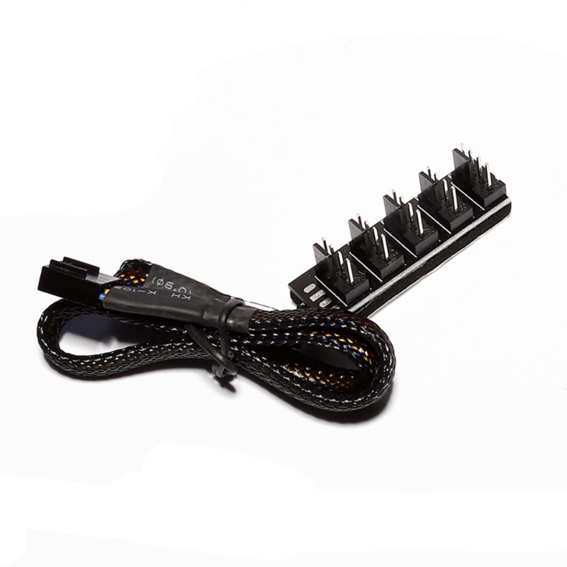 Btsg PC PWM Fan Hub Adaptor Spliter Kabel Ekstensi Daya Sasis Untuk Kabel w/40cm