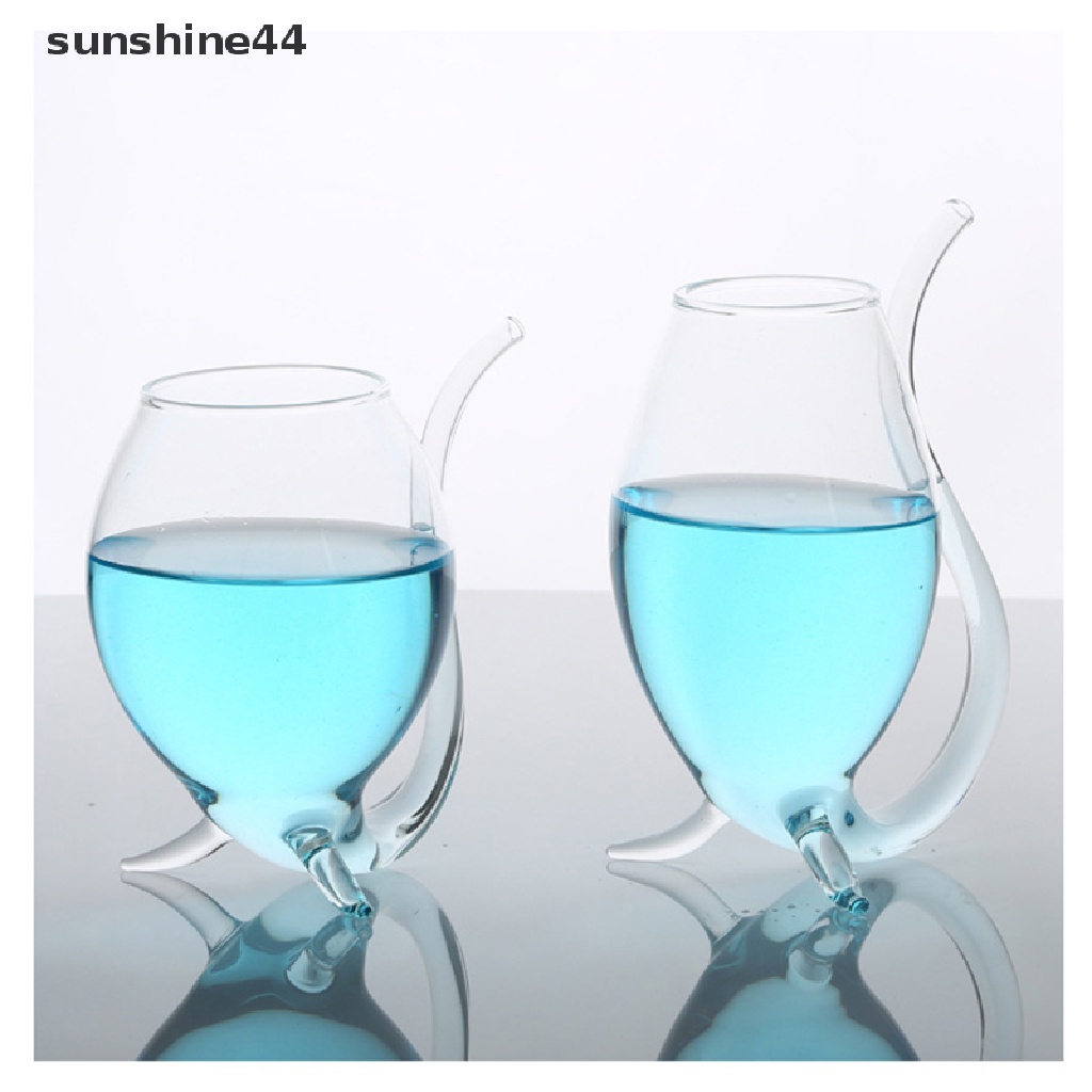 Sunshine Gelas Wine / Whiskey / Jus Tahan Panas Dengan Sedotan