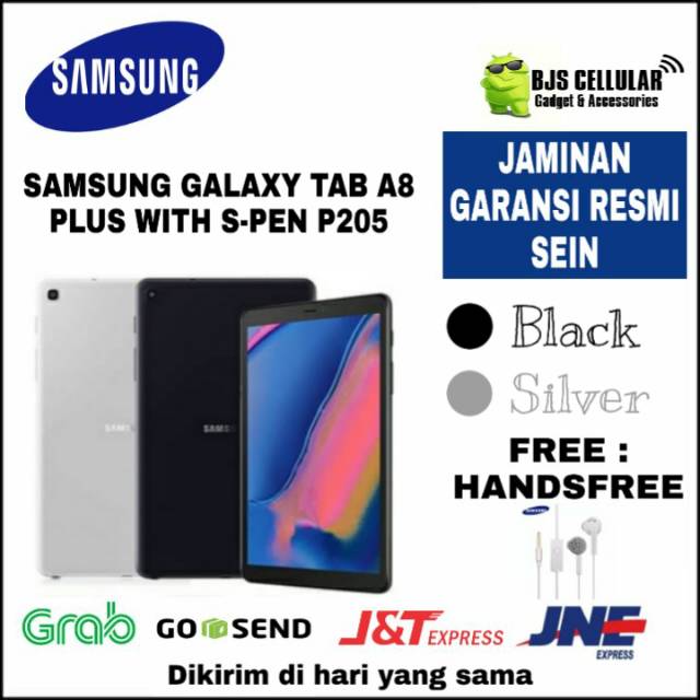 SAMSUNG GALAXY TAB A8 WITH S-PEN P205 BLACK GARANSI RESMI SEIN | Shopee