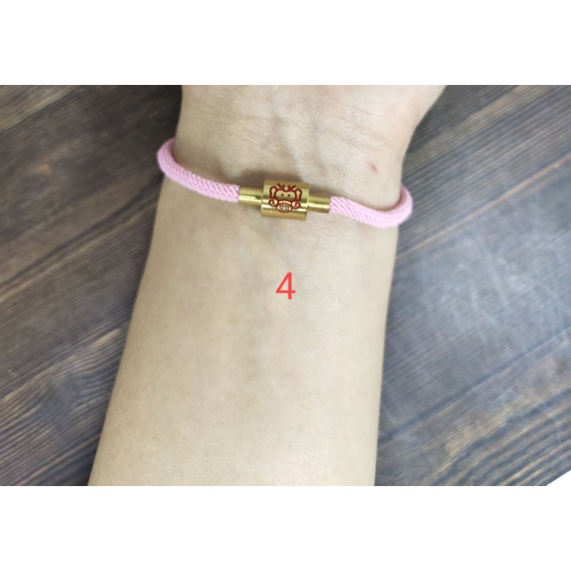 Fifi Fashion Gelang Tali Motif 2 Anti Air Waterproof U/ Charm Liontin  Pandora  Emas Hongkong 19#