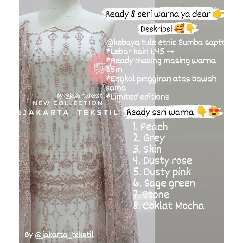 [ 22 ] KEBAYA  LACE  TULLE ETNIC SAPTO SUMBA