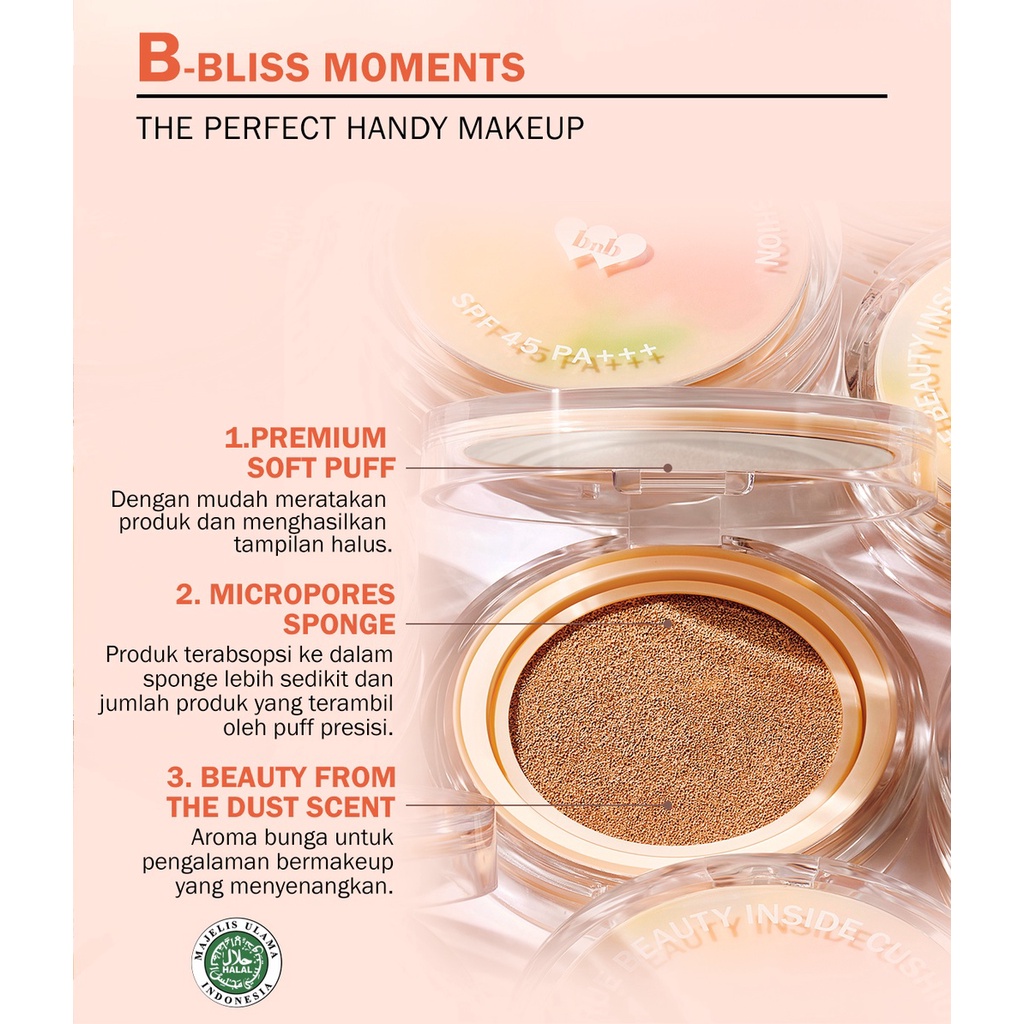 BNB barenbliss Korean Bloomatte True Beauty Inside Cushion「24H Full Coverage」[ORIGINAL]