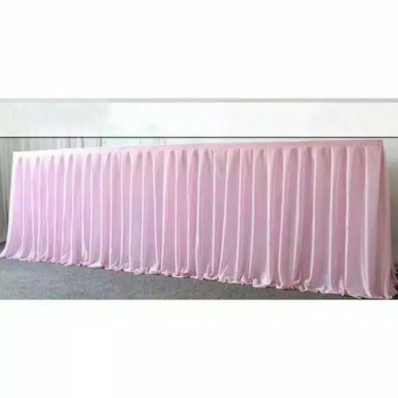 Rok Meja Dekorasi Prasmanan Kain Filamin tinggi 75cm