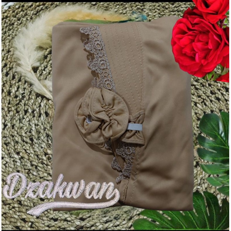 Jilbab instan syar'i sajidah jumbo jersey renda-Coksu