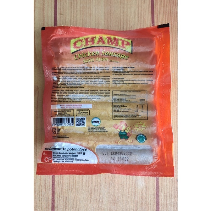 

Frozen Food - Champ Sosis / Sosis Ayam Isi 15 pcs