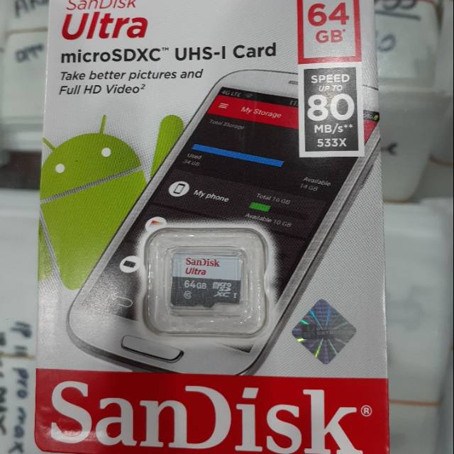 Memori card sandisk 64gb