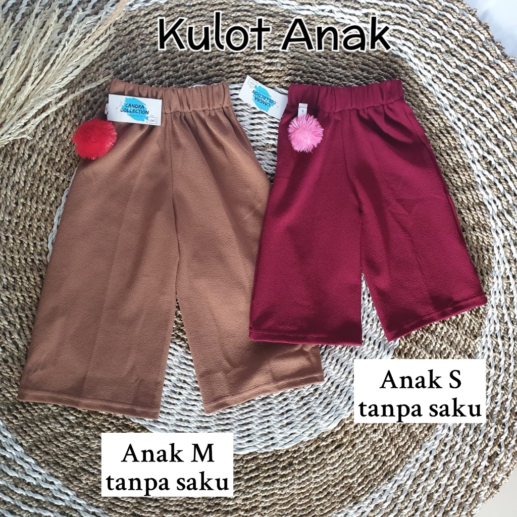 [NEW] CELANA KULOT ANAK POLOS BASIC / Celana Crepe Panjang Murah