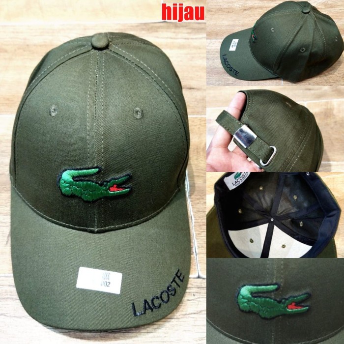 Topi Pria Topi Pria Baseball LACOSTE full bordir Import premium quality(E3W9) Topi Pria Topi Basebal