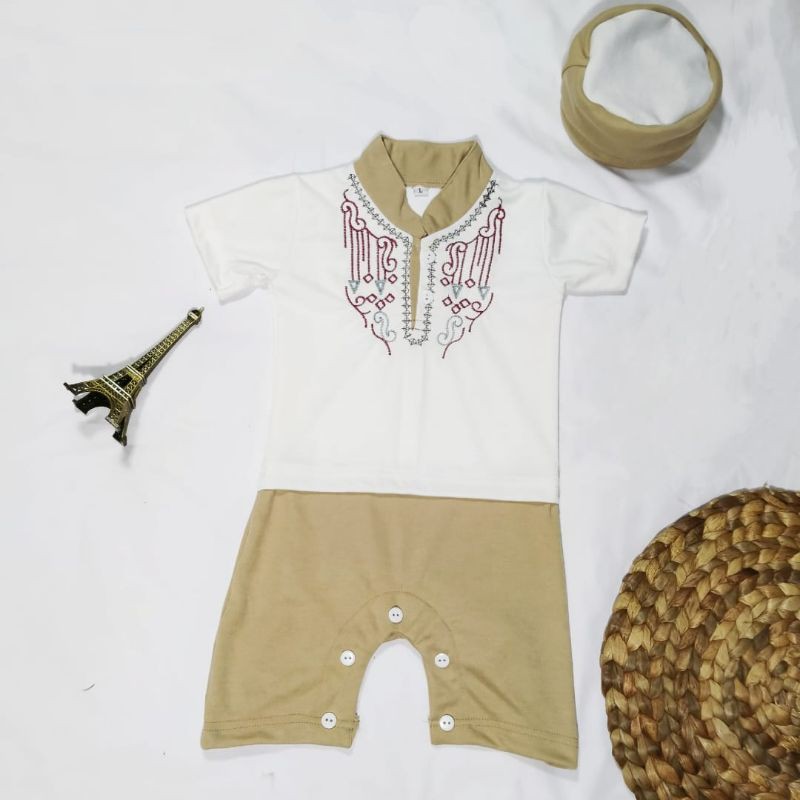 Romper koko bayi/Baju koko bayi/Jumper Koko Bayi Set Peci murah