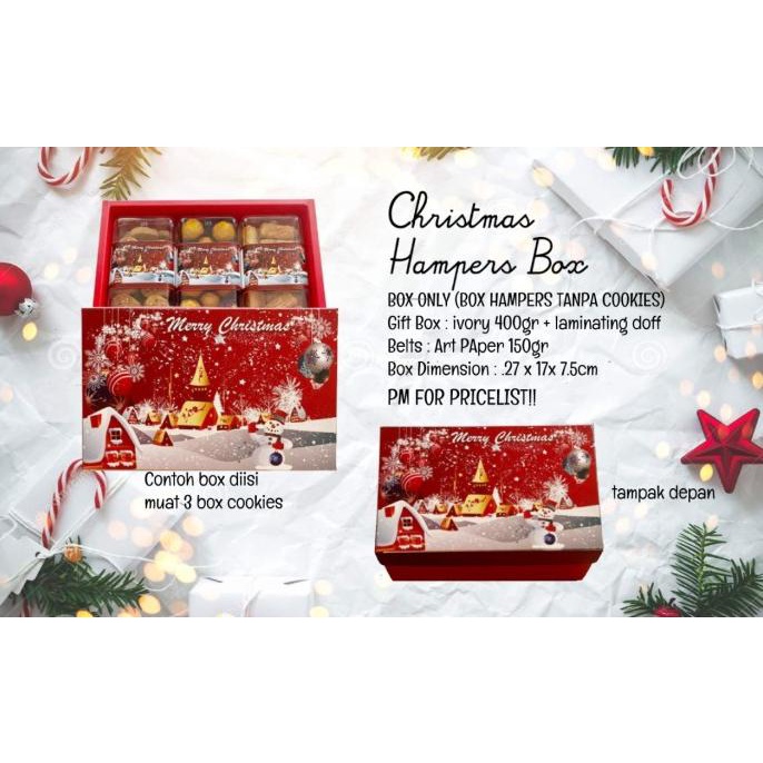 

[COD] (1set 5pcs) Box Dus Kuker Isi 3 Toples Persegi Panjang Merry Christmas [COD]