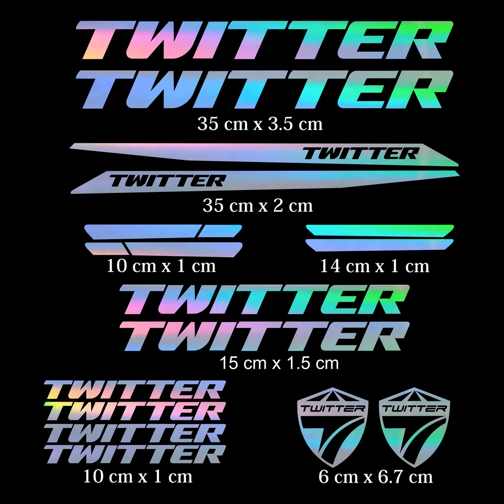 Decal Bike Twitter Sticker Sepeda Balap Cutting