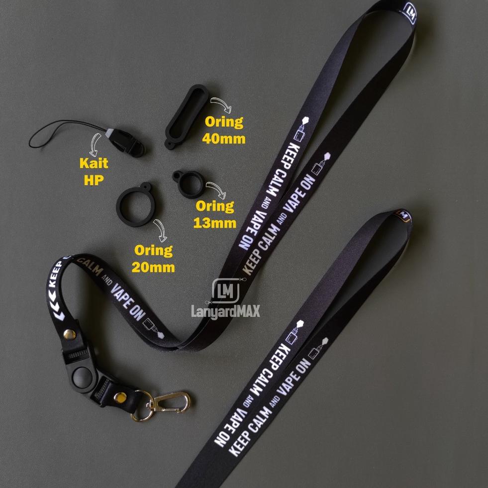 

Q&O / Lanyard Keep Calm Vp On by LanyardMax 1,5cm //Harga@hemat