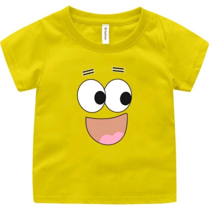 KAOS BAJU ANAK PEREMPUAN DAN LAKI LAKI MURAH LENGAN PENDEK MOTIF KARTUN SMILE CUTE IDEAL USIA UMUR 2 SAMPAI 9 TAHUN UXLO FASHION