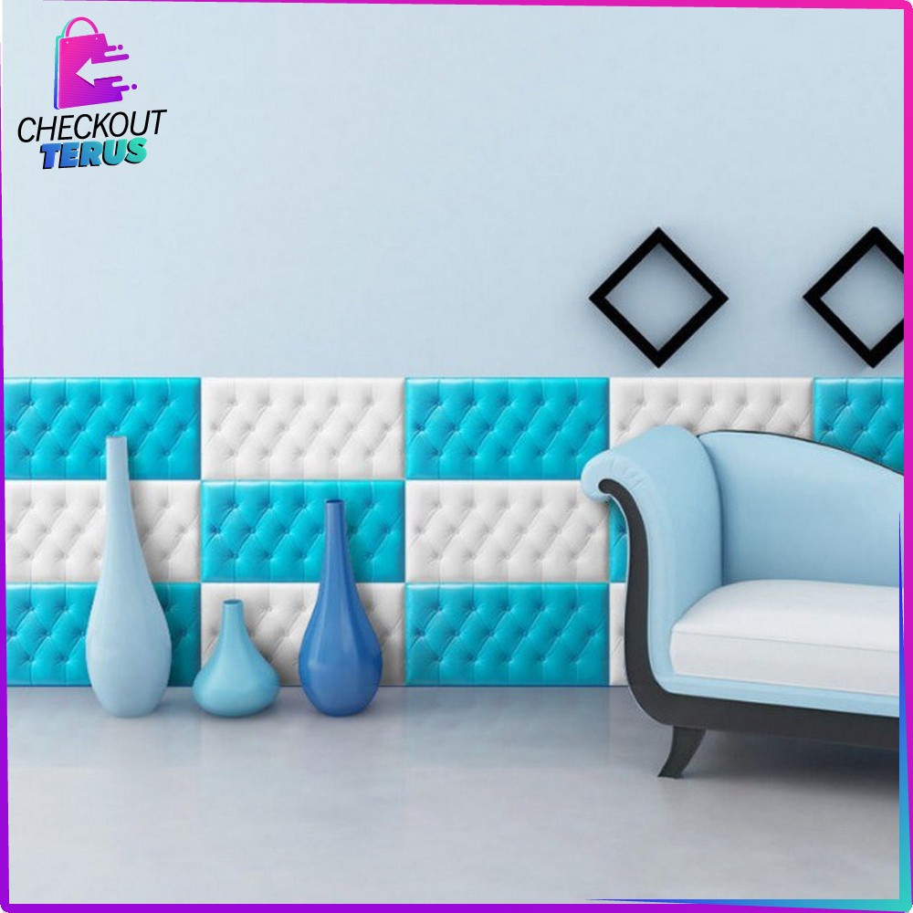 CT C119 Wallpaper 3D Foam Stiker Dekorasi Dinding Rumah Kamar Walpaper Foam 3D Headboard Bed Wallfoam