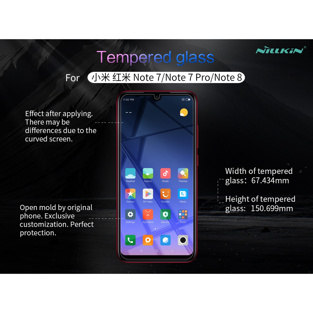 XIAOMI Redmi Note 7 Note 7 Pro Tempered Glass NILLKIN Amazing H