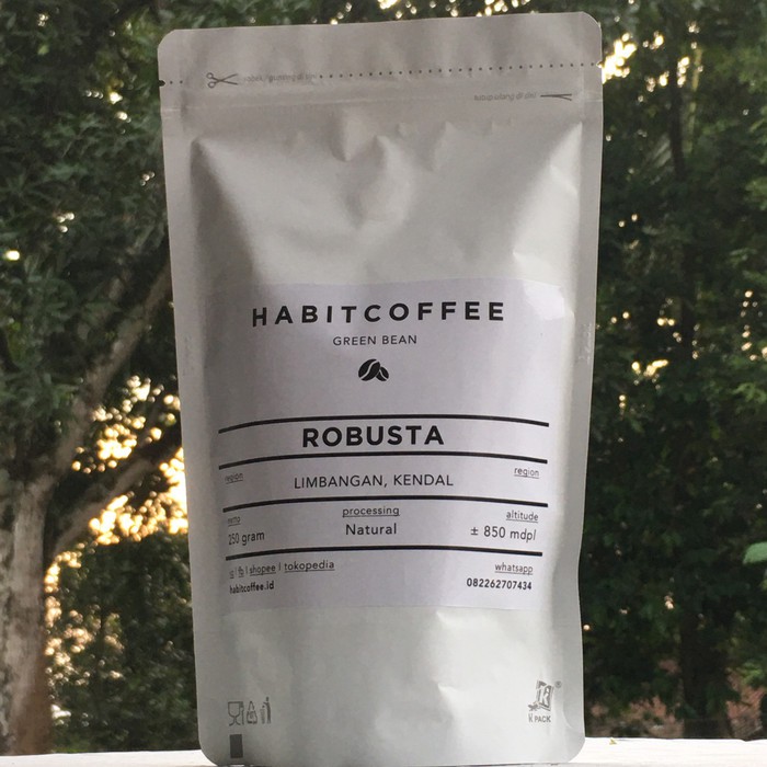 

Green Bean Biji Kopi Robusta Limbangan Kendal 250 gram 250 gr 250gr habitcoffee