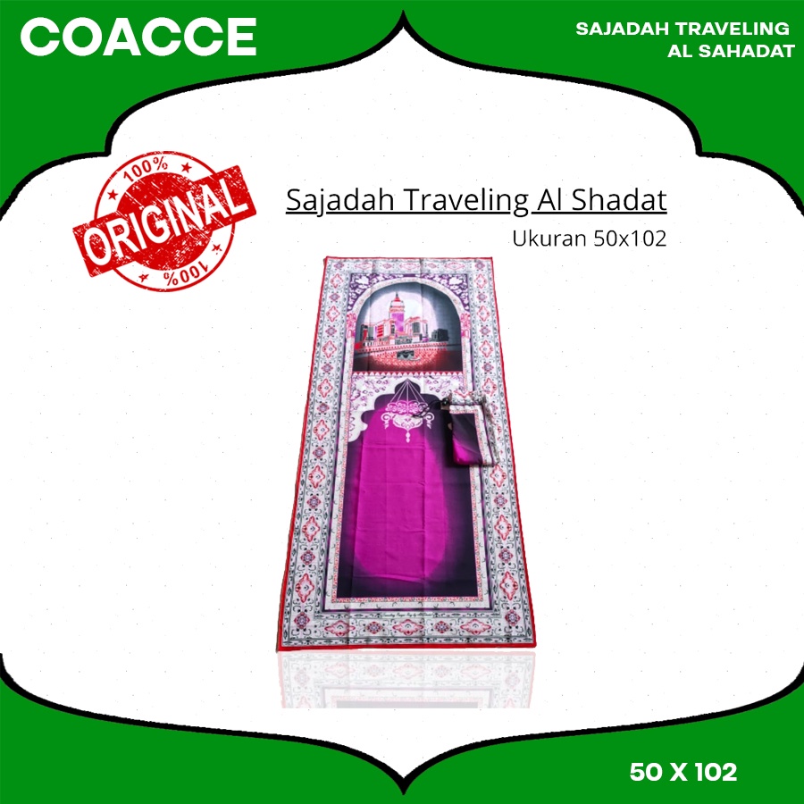 Sajadah traveling Al Shadat ukuran 50x102 I Sejadah travel