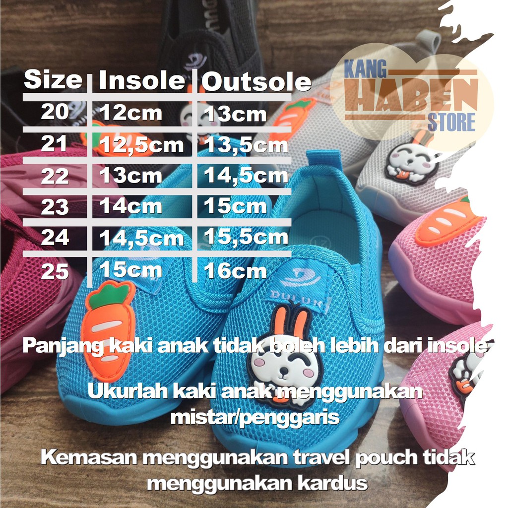 BX2012 Sepatu Anak Bayi Unisex slip on Karakter Kelinci Lucu Laki laki dan Perempuan Dulux