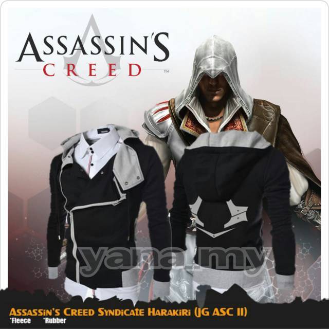 JAKET ANIME-JAKET SWEATER - JAKET HOODIE SWEATER HARAKIRI ASSASIN'S CREED