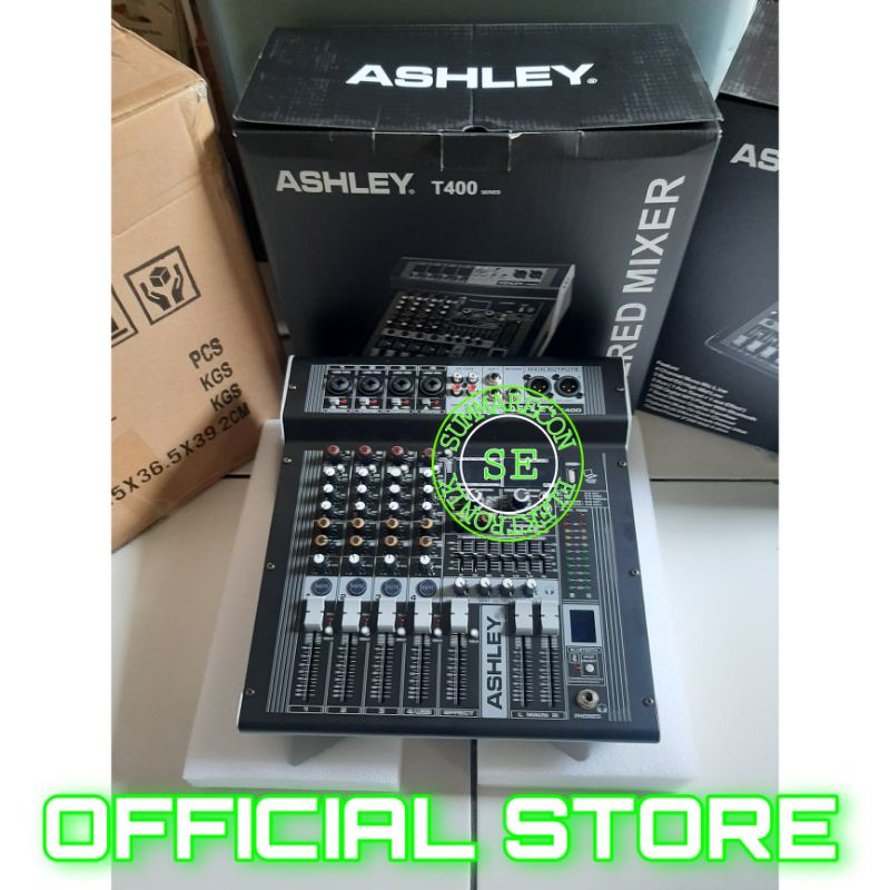 power mixer 4 channel original ashley t400 usb bluetooth mp3