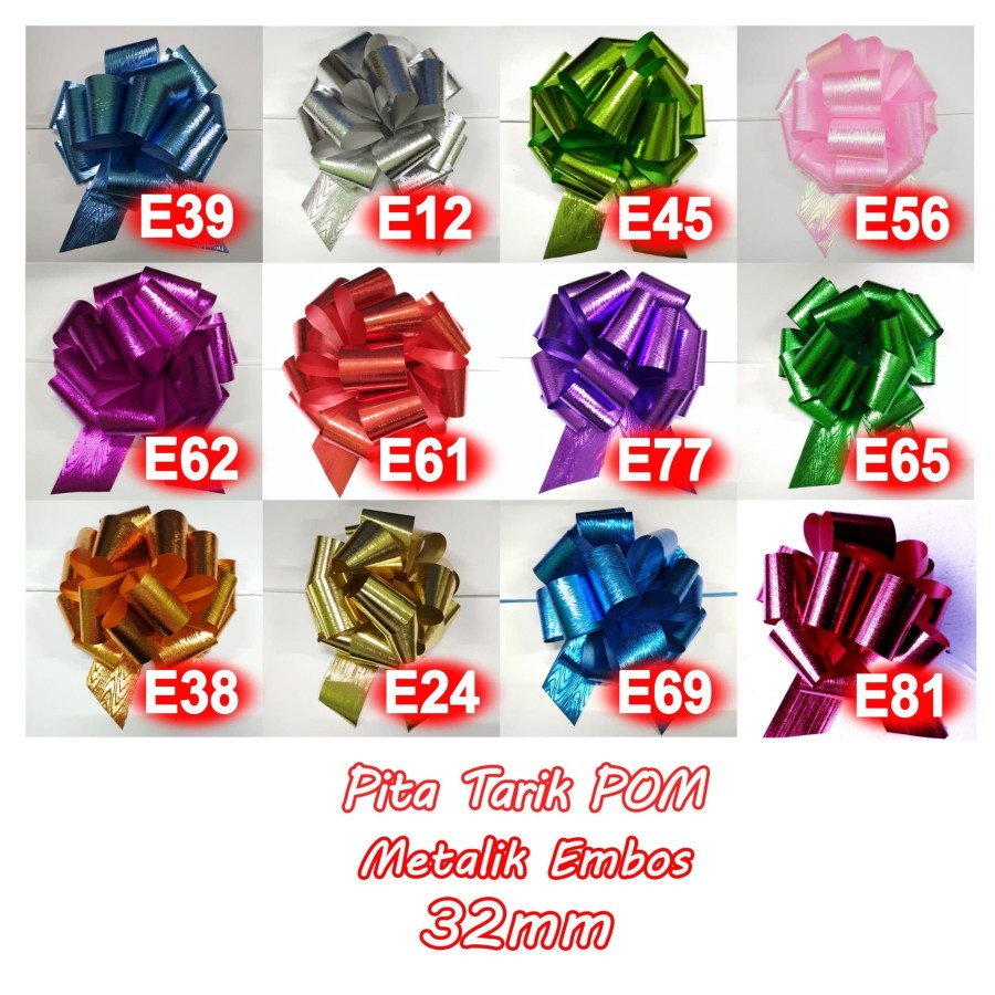 

Pita Tarik Pom Metalik Embos 32mm Ribbon Plastik Kertas Warna Warni Gift Hadiah Parcel Parsel Ulang Tahun Anniversary Birthday Party Bouquete Bucket Pesta Prakarya Kerajinan Craft Crafting Art Seni Kesenian Ikat Pengikat Colorful Shopping Arena Malang