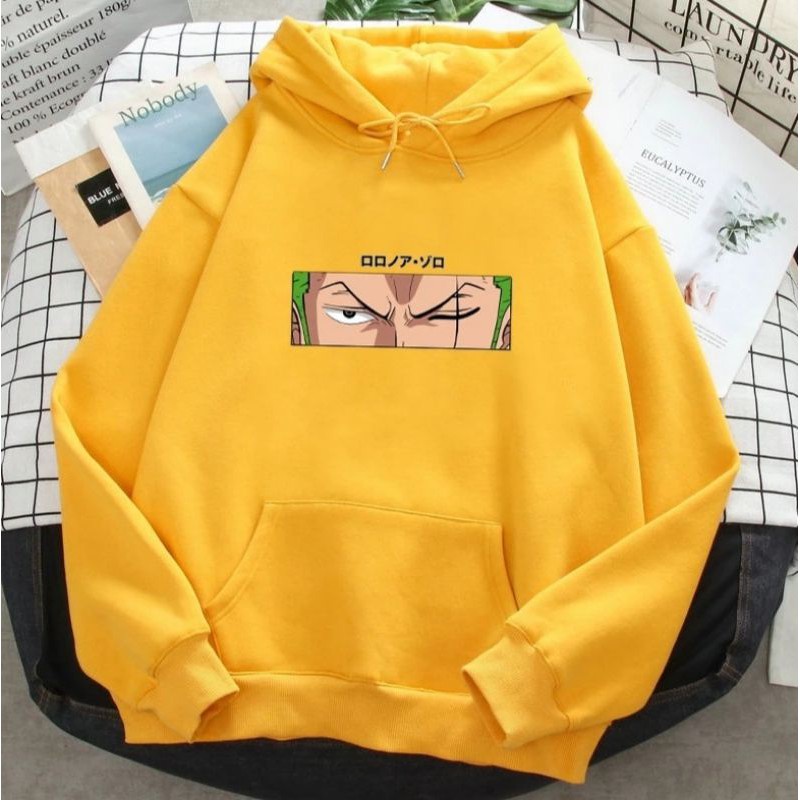 ANIME ZORO HOODIE PRIA - ATASAN JUMPER TEBAL TERLARIS