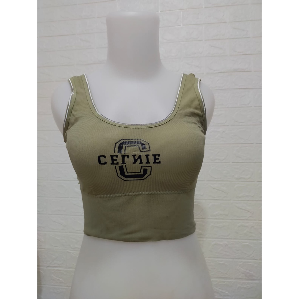 Nicebra Crop Tank Top Bra Atasan Wanita / Tanktop Basic Elastis Bahan Premium 1105