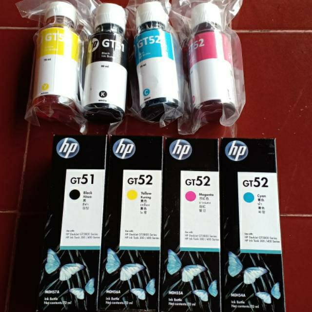 Tinta HP GT 51 GT53 &amp; GT 52 GT52 Compatible