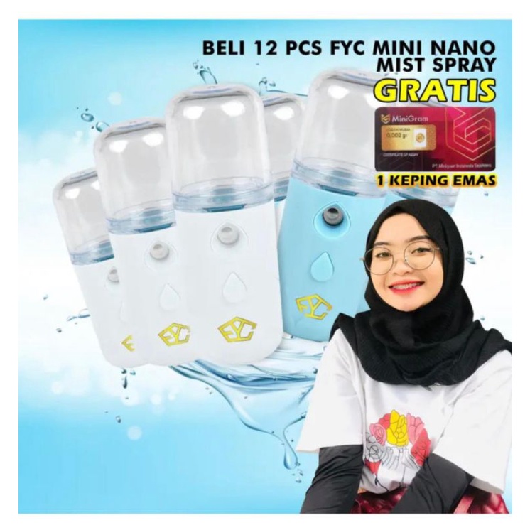 fyc mini nano mist spray perawatan wajah mini portable USB