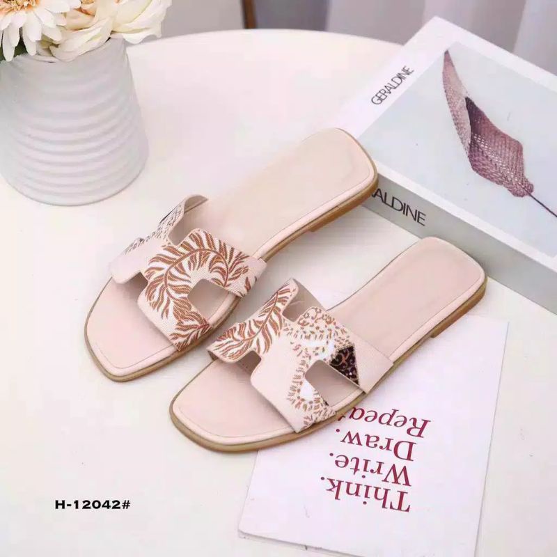 SANDAL WANITA TEPLEK H PRINTING BATIK G56