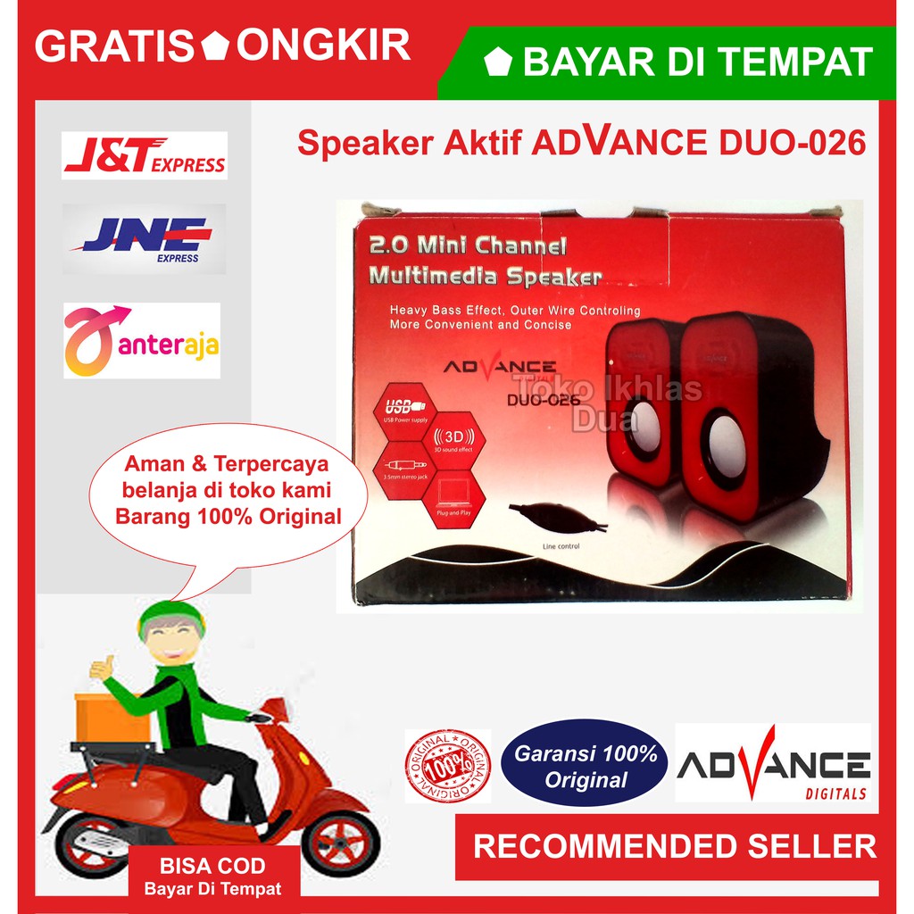 Speaker Advance / Speaker Active Advance Duo-026 Resmi / Speaker Active / Advance / Mini Speaker / S