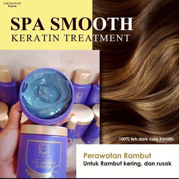 [COD] Lae Sa Luay Hair Spa Smooth Keratin Creambath Anti Kusut Rontok dan Ketombe I Treatment Rambut BPOM Original