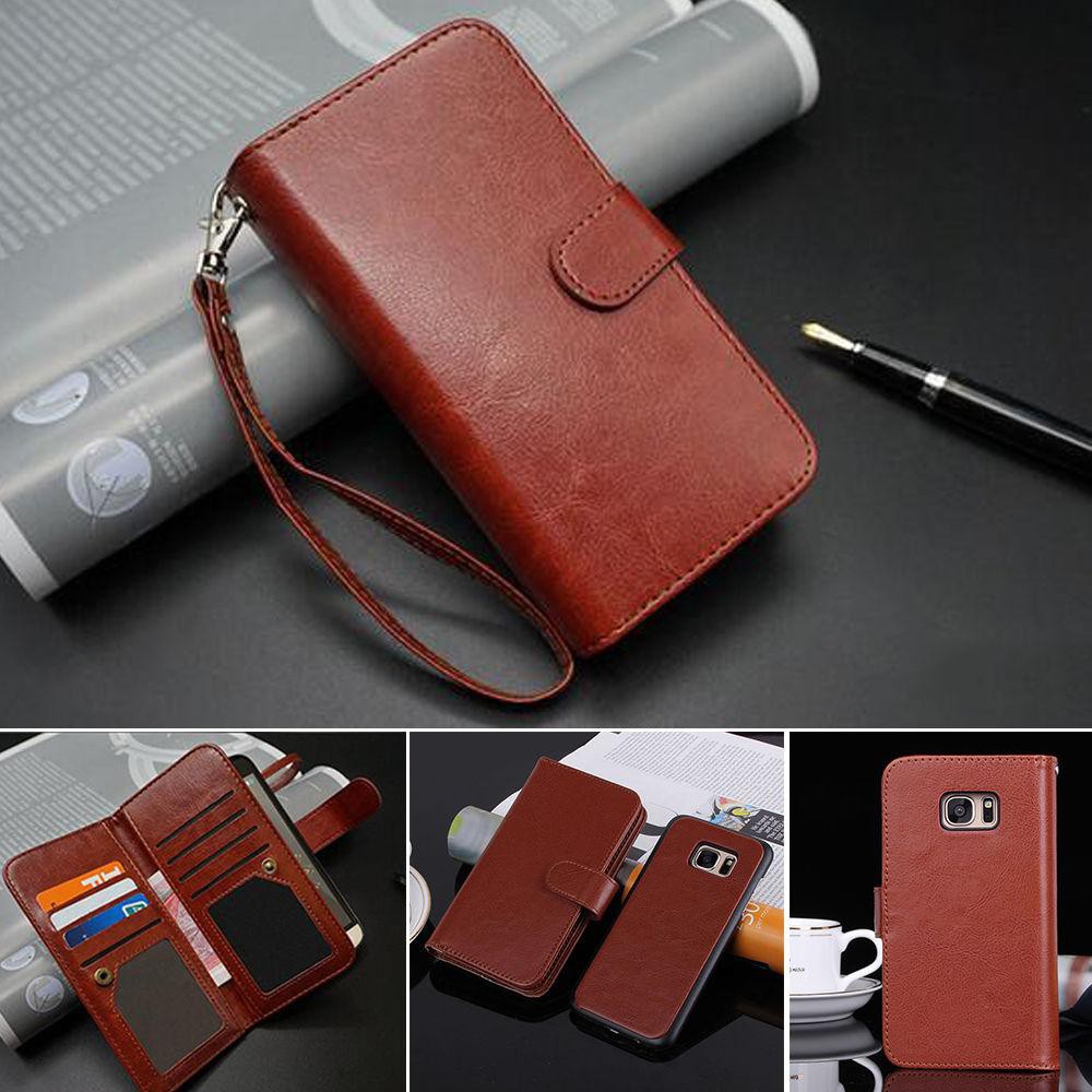 Wallet Case Samsung S7 EDGE Leather Case With 9 Card Slot 2 in 1 Magnetic