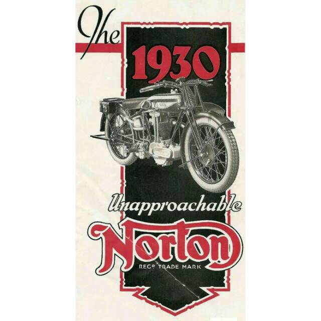 STIKER POSTER IKLAN JADUL MOTOR NORTON