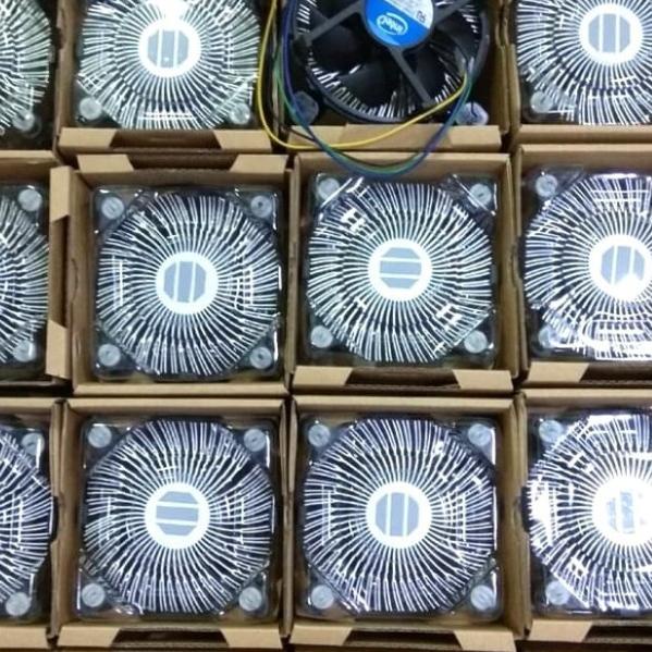➹ Fan Processor LGA 775 1155 Intel Combo. CPU Cooler Cooling Fan LGA 775-1155 Kipas model original o