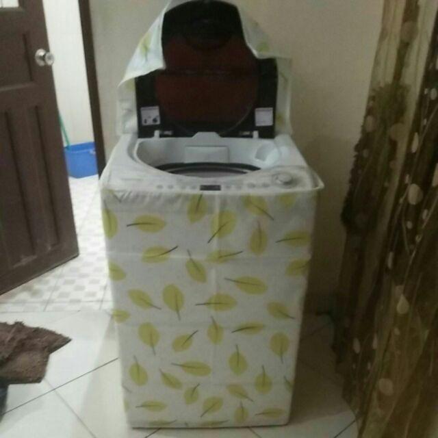 (harga Grosir) Cover Sarung Pelindung Mesin Cuci 1 Tabung Buka Atas Top Loading Bahan Satin Waterpro