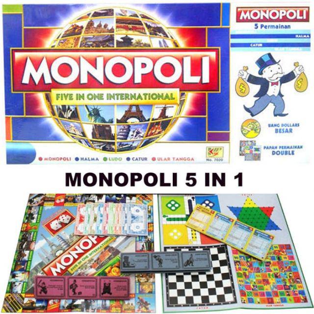 Permainan Monopoli 5 in 1 / Mainan Monopoli Anak