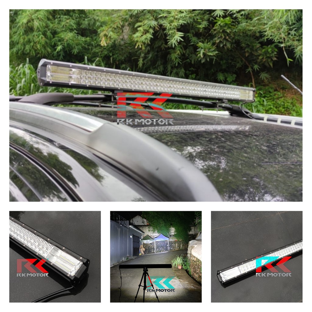 LAMPU LED BAR 180 WATT SOROT PENEMBUS HUTAN - LAMPU TEMBAK ROOFRACK MOBIL OFFROAD