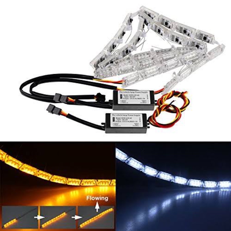 Lampu Crystal LED DRL FLEXIBLE SMD Alis Mobil / Motor DRL Terbaru 12v