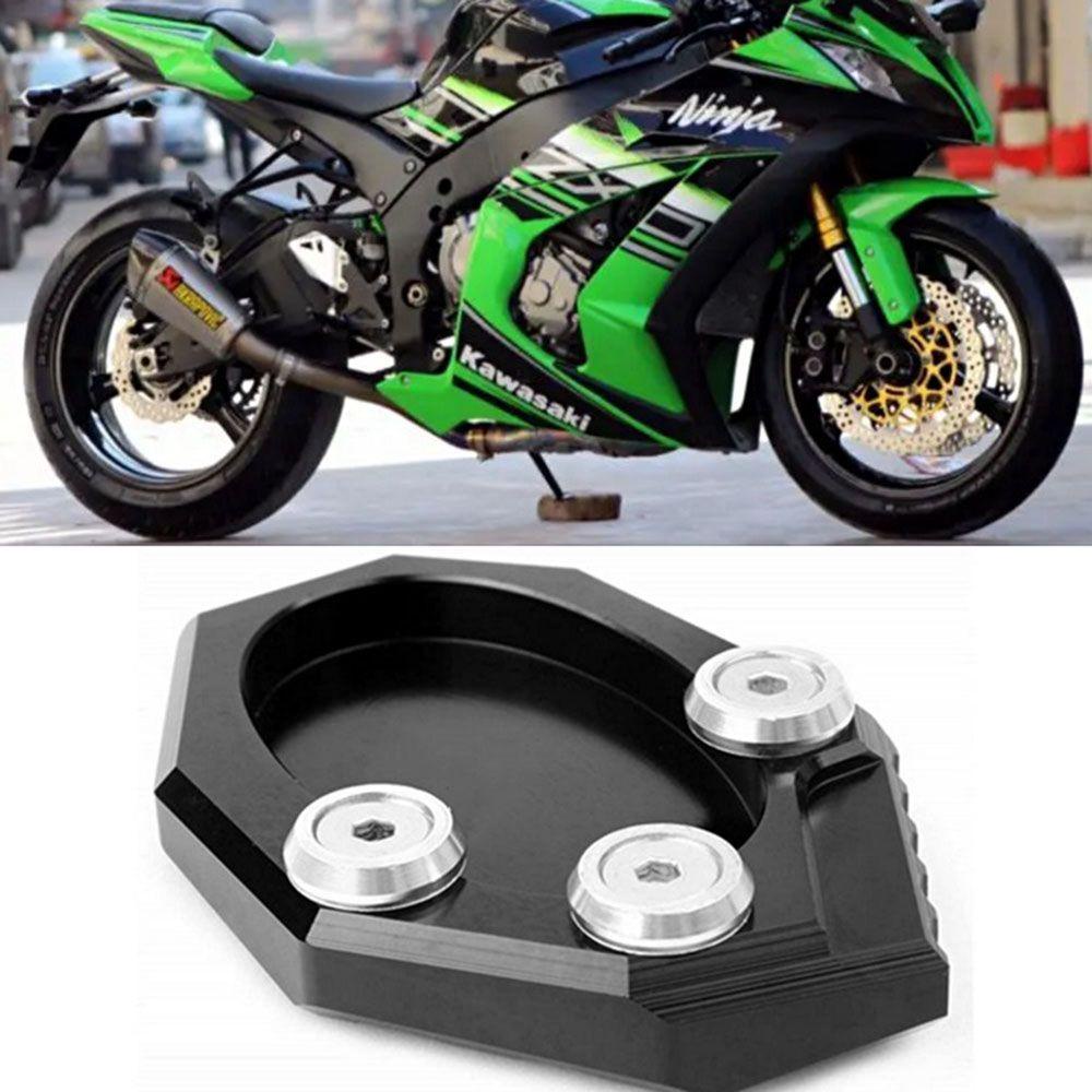 Populer Pad Pembesar Ekstensi Kaki Baru Kickstand Penyangga Kaki Side Kick Stand Untuk KAWASAKI Versys650 10-17