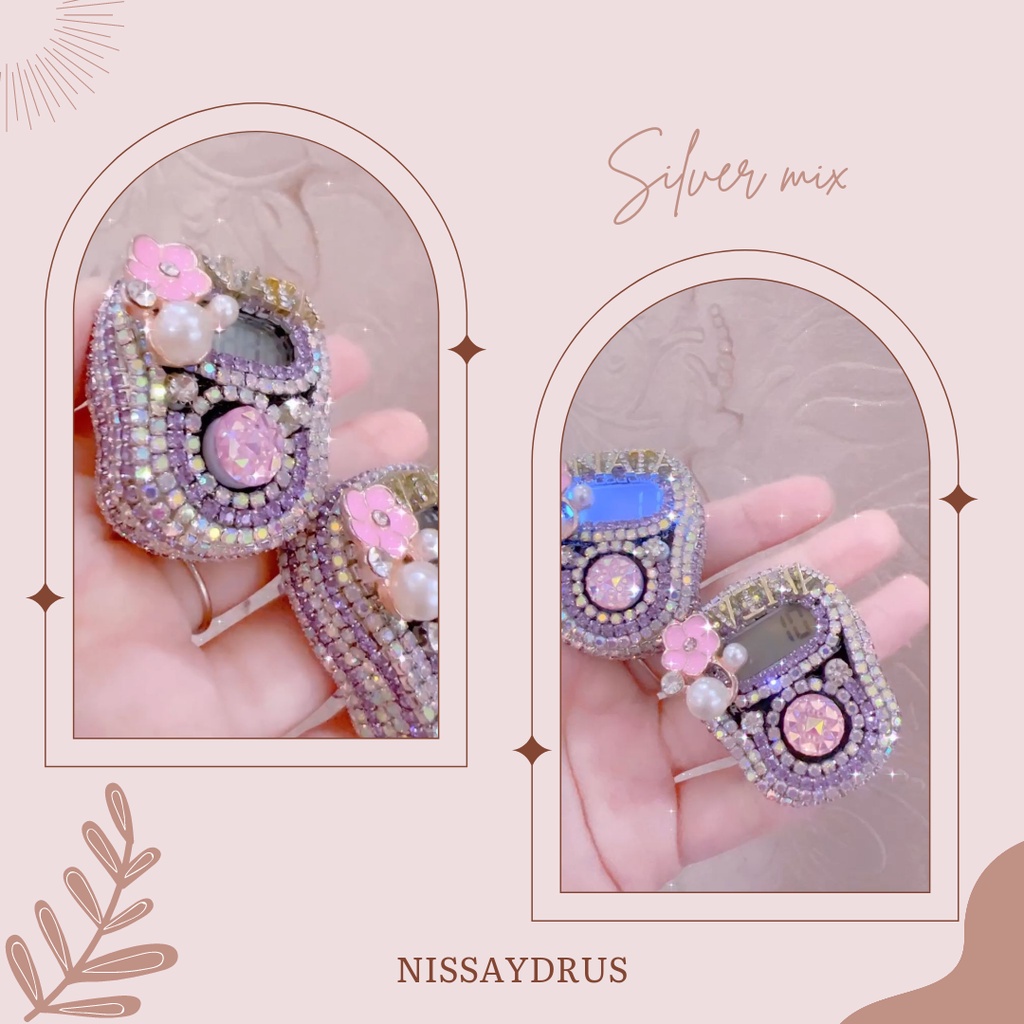 With Box Exclusive Nisa Aydrus - Tasbih Digital LED Swarovski Silver ab Mix