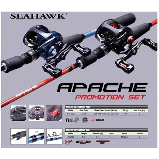 Seahawk Combo Set Apache ( Joran BC + Reel BC APACHE )