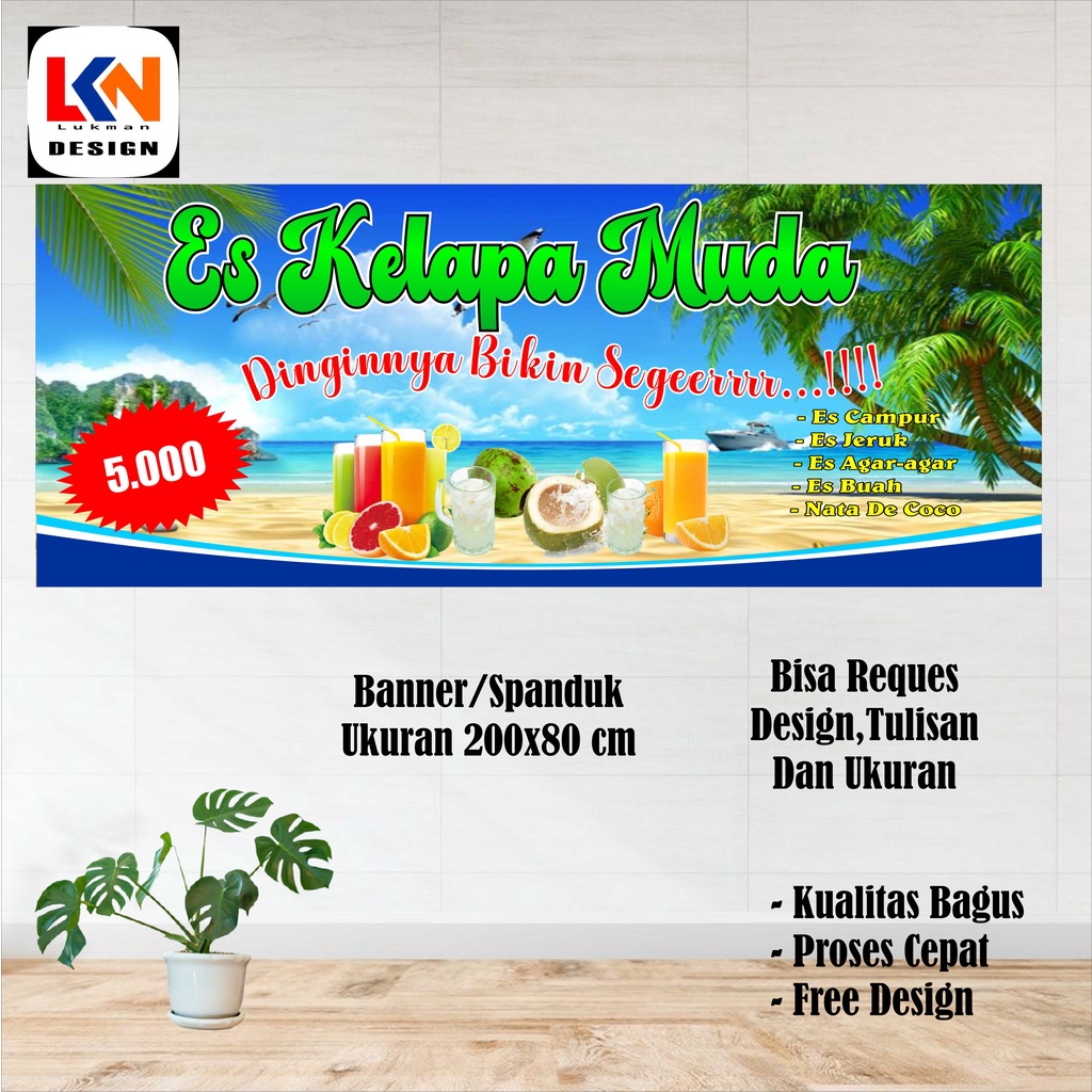 banner spanduk es kelapa muda