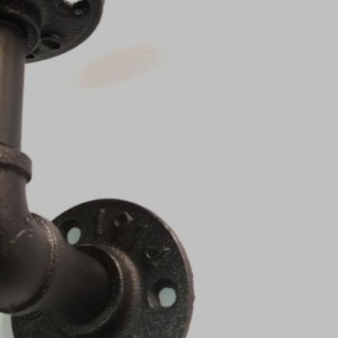 Vintage pipe shelf bracket pipa besi industrial 1/2 inch - pipa 10 cm
