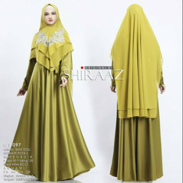 GS 097 Syari cantik by Shiraaz original warna lime