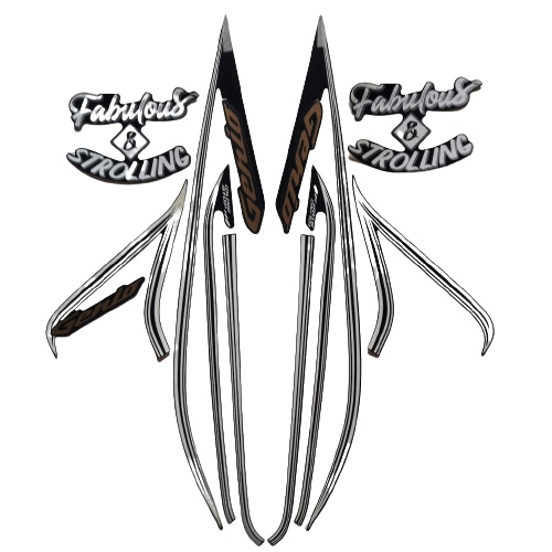 sticker striping body motor honda GENIO 110 2022 fabulous hitam standar fullset