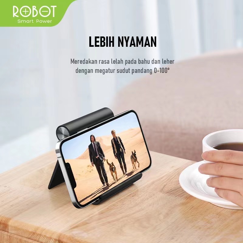 Robot RT-US07 Foldable Universal Stand Holder Phone Tablet Dudukan Hp Dan Tab