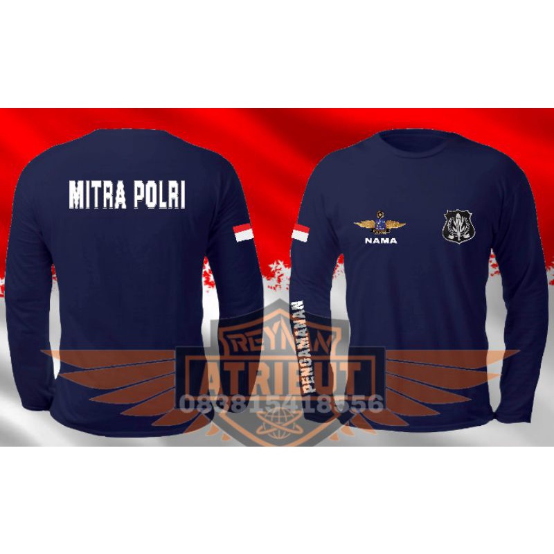 Kaos Lengan Panjang MITRA POLRI/Kaos Lengan Panjang SATPAM