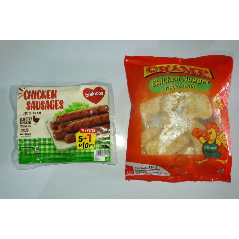 

Paket Nusos ( Nugget + Sosis Ayam) 450 gram