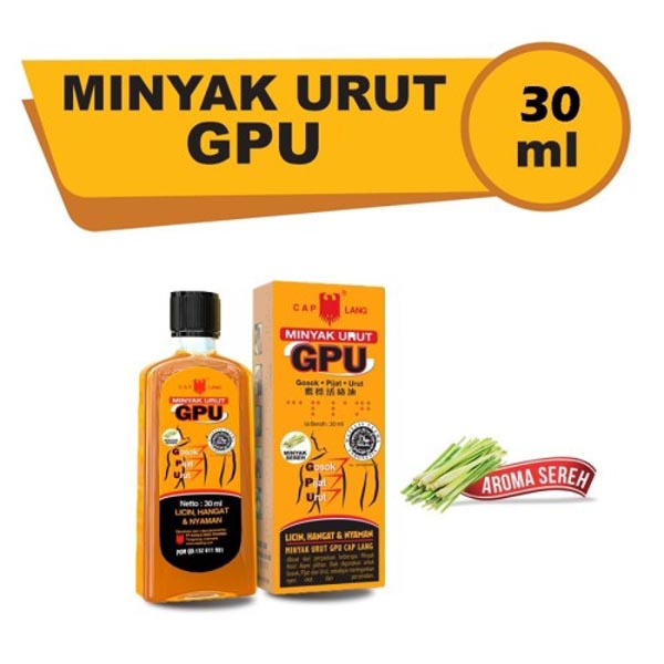 [30ML] [BPOM] Minyak Urut Cap Lang GPU SEREH 30ml_Cerianti